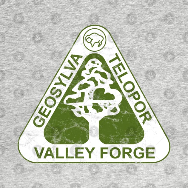 Silent Running: Valley Forge Emblem GREEN VERSION WORN LOOK by Evarcha